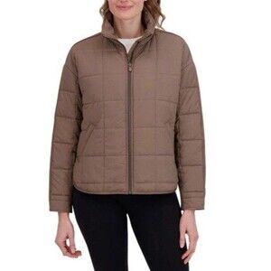 Roxy Womens Lightweight Quilted Jacket M Medium Brown Expresso Puffer Coat NWT